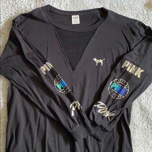 Long sleeve pink tee